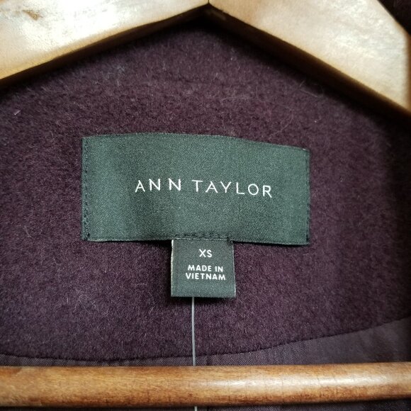 NEW Plum Wool-Blend Coat - Picture 6 of 10